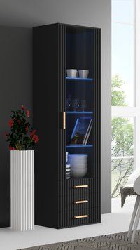 Витрина ARTOS DESIGN Verona 1W3S 60 &mdash; Черная, без подсветки фото - artos.in.ua