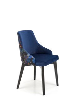 Деревянный стул Endo синий с черными ножками Halmar Польша