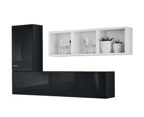 Комод ASM Blox SB VI 28 ZW BXS6 Черный матовый/Белый глянцевый из Польши фото - artos.in.ua