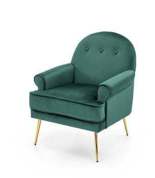 Кресло для отдыха SANTI темно-зеленый/золотой Halmar Польша