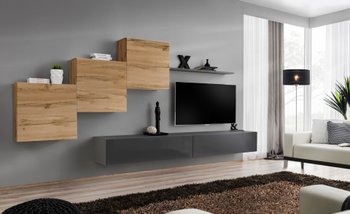 Комплект мебели в гостиную ASM Switch X WTG SW 10 Дуб Вотан/Графит из Польши