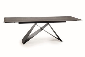 Керамічний обідній розсувний стіл WESTIN 160/240x90 Signal - коричневий/чорний мат Польща