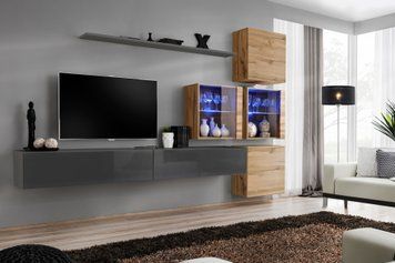 Комплект меблів у вітальню ASM Switch XIX GWT SW 19, графіт, дуб Wotan фото - artos.in.ua