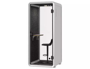 Акустическая кабина Small Booth ST Signal 100&times;96&times;234, серый, белый, алюминий + пластик + стекло фото - artos.in.ua