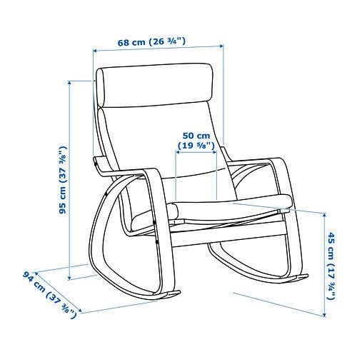 ИКЕА Кресло-качалка POÄNG ПОЭНГ, 194.291.34 фото - artos.in.ua
