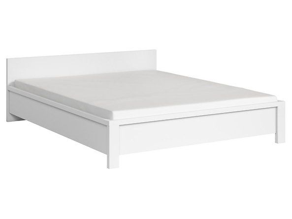 Ліжко BRW Kaspian S128-LOZ / 160-BI / BIM, білий / білий мат,