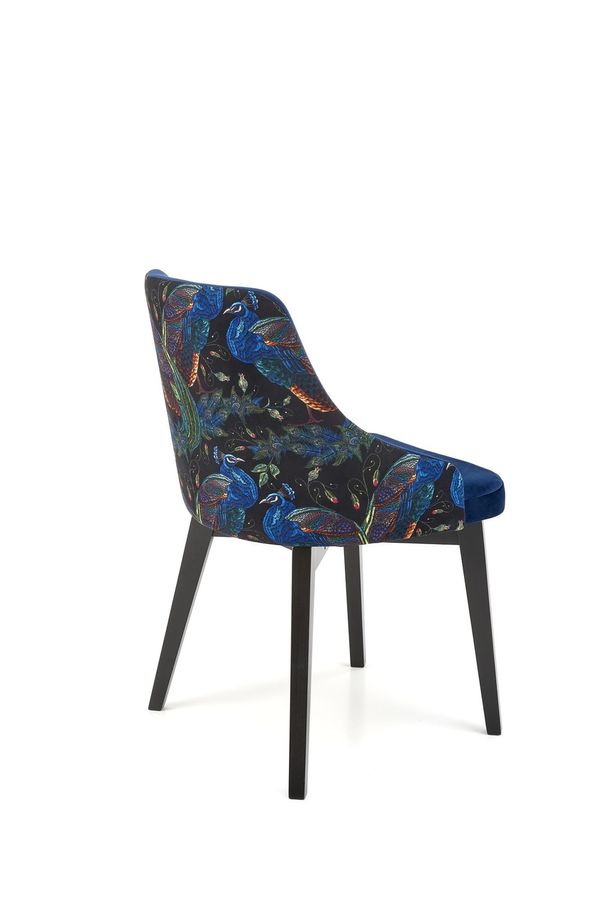 Дерев'яний стілець Endo синій з чорними ніжками Halmar Польща