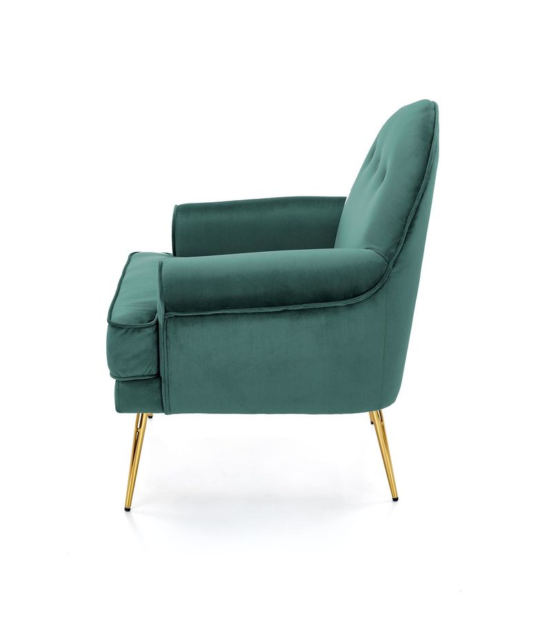 Крісло для відпочинку SANTI темно-зелений/золотий Halmar Польща