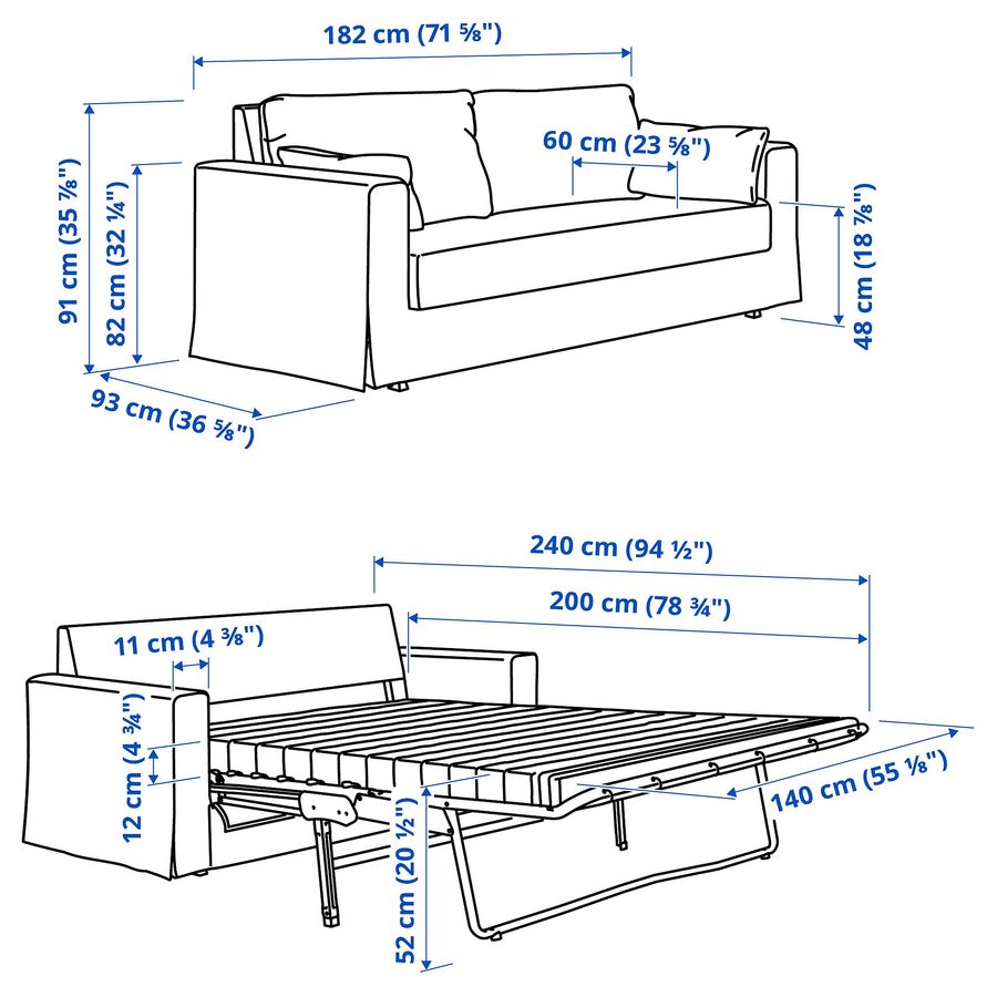 ИКЕА 2-местный диван-кровать HYLTARP, 495.148.71 фото - artos.in.ua