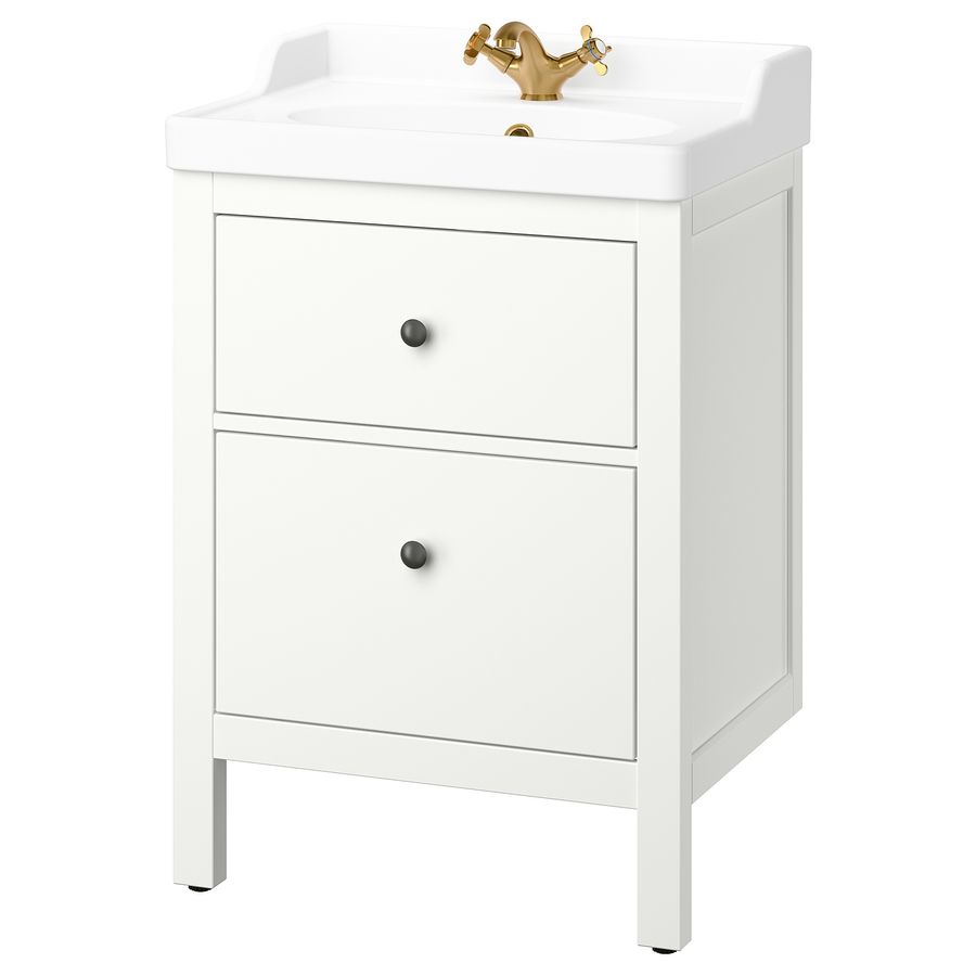 ИКЕА Тумба под умывальник с выдвижными ящиками HEMNES ХЕМНЭС / RUTSJÖN, 695.599.91 фото - artos.in.ua