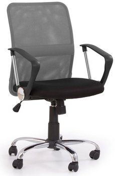 Кресло офисное Tony механизм Tilt, хромированный металл/мембранная ткань серый, сетка красный Halmar Польша