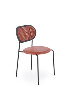 Металлический стул K524 синтетический ротанг, эко-кожа кларет Halmar Польша