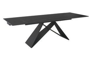 Раздвижной обеденный стол WESTIN Ceramic 160/240x90 Signal - черный/черный матовый фото - artos.in.ua