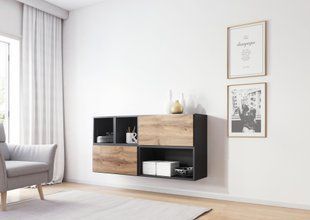 Дизайнерська комод CAMA Roco 15 ДСП фасад 75x150x39 Антрацит/Дуб вотан фото - artos.in.ua