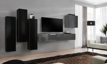 Комплект мебели в гостиную ASM Switch III 27 ZG SW 3 Черный/Графит из Польши