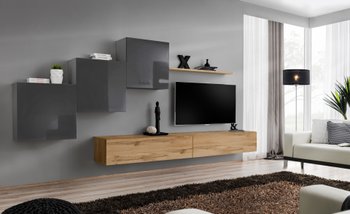 Комплект мебели в гостиную ASM Switch X GWT SW 10 Графит/Дуб Вотан из Польши