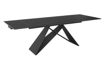Розсувний обідній стіл WESTIN Ceramic 160/240x90 Signal - чорний/чорний матовий Польща