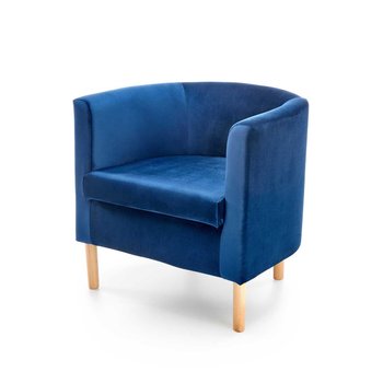 Кресло для отдыха CLUBBY 2 темно-синий/натуральный Halmar Польша
