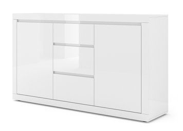 Комод в прихожую BELLO BIANCO 3 белые глянцевые фасады BIM FURNITURE фото - artos.in.ua