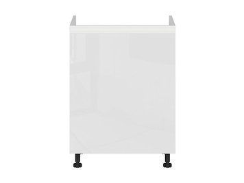 Тумба кухонная нижняя под мойку BRW Sole 60&times;82 &mdash; Альпийский белый / Белый глянец, правое открывание фото - artos.in.ua