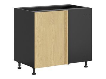 Тумба кухонна нижня кутова BRW Tabes 105&times;60 &mdash; чорний / дуб Кремона, праве відкривання фото - artos.in.ua