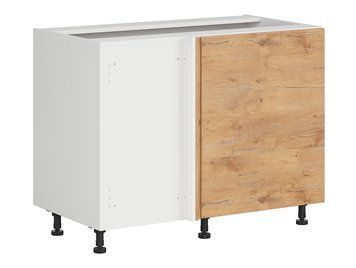 Тумба кухонная нижняя BRW Hamper 120&times;60 &mdash; альпийский белый / дуб Ланселот, левое открывание фото - artos.in.ua