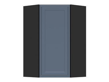 Шкаф кухонный навесной угловой BRW Verdi 60 &mdash; чёрный, синий, правое открывание фото - artos.in.ua