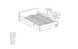 Ліжко двоспальне дерев'яне з м'яким узголів'ям і висувними ящиками Modena 160x200 тканину сіра Halmar Польща (з каркасом, без матраца)