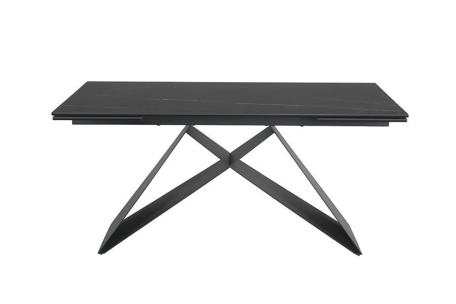 Раздвижной обеденный стол WESTIN Ceramic 160/240x90 Signal - черный/черный матовый фото - artos.in.ua