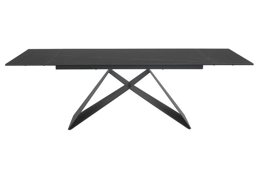 Раздвижной обеденный стол WESTIN Ceramic 160/240x90 Signal - черный/черный матовый фото - artos.in.ua
