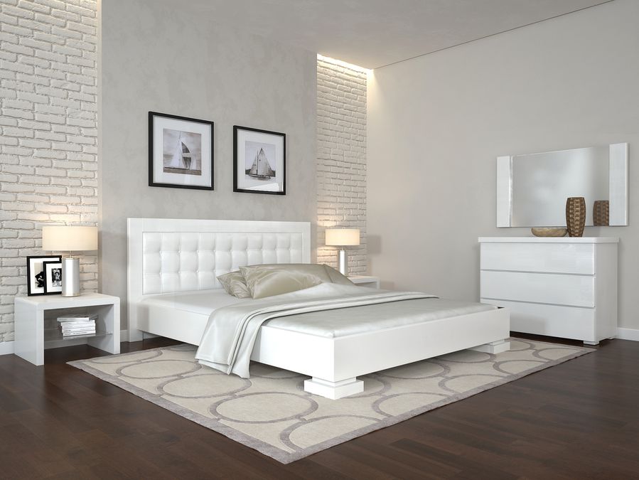 Двоспальне ліжко Монако ARBOR DREV Білий