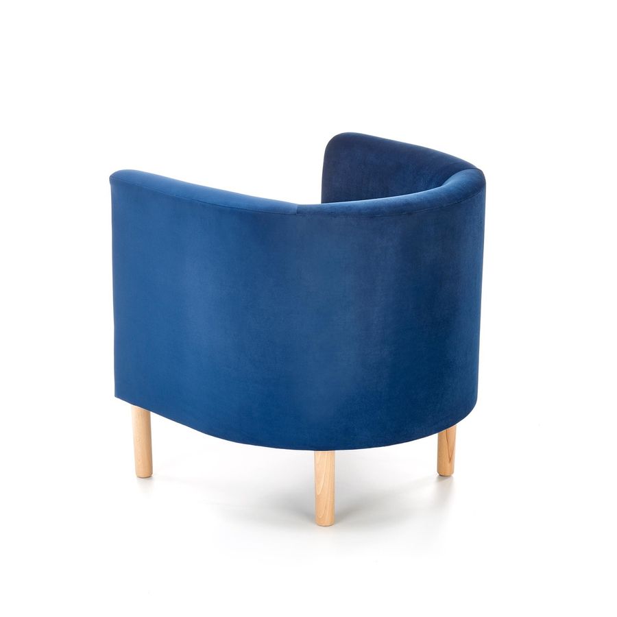Крісло для відпочинку CLUBBY 2 темно-синій/натуральний Halmar Польща