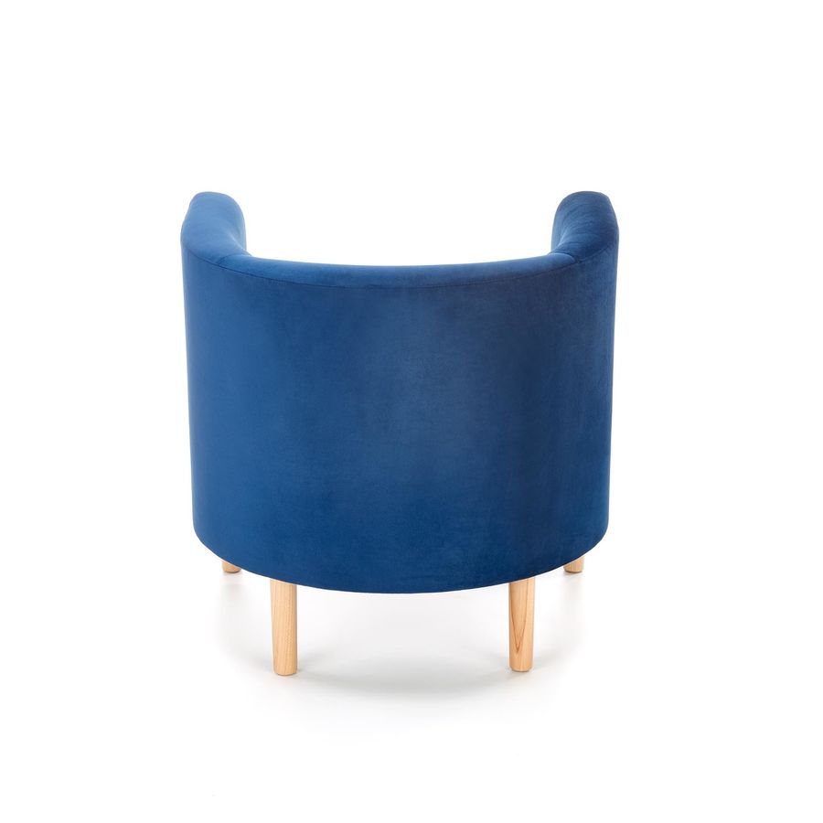 Крісло для відпочинку CLUBBY 2 темно-синій/натуральний Halmar Польща