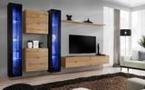Комплект мебели в гостиную ASM Switch XVI SWT SW 16 Черный/Дуб Вотан из Польши фото - artos.in.ua