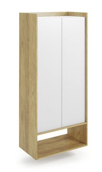 Навесный шкаф MOBIUS 2D корпус: натуральный гикори, фасады - альпийский белый Halmar Польша