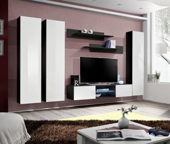 Комплект мебели в гостиную ASM FLY P 23 ZW FY P1 Черный матовый/Белый глянцевый из Польши