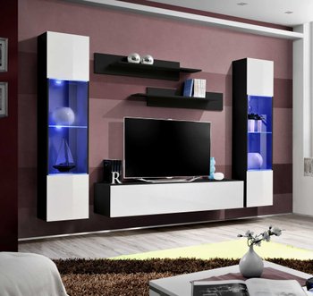 Комплект мебели в гостиную ASM FLY A 23 ZW FY A3 Черный матовый/Белый глянцевый из Польши