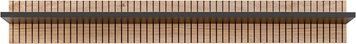 Настінна полиця ASM Liam HJZ LM PW, 160 см, Hickory Jackson / чорні смуги фото - artos.in.ua