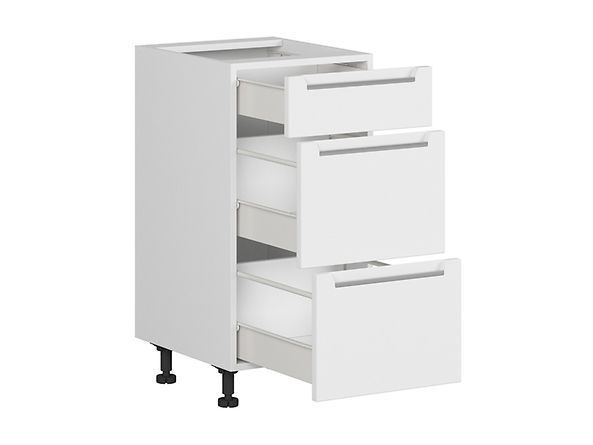Нижня кухонна тумба BRW Iris K10-FB_D3S_40 / 82_2SMB / SMB-BAL / BISM, білий супер мат / альпійський білий, фото - artos.in.ua