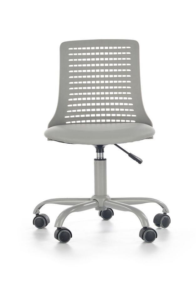 Крісло комп'ютерне Pure механізм піастри, метал сірий / поліпропілен, екошкіра сірий Halmar Польща