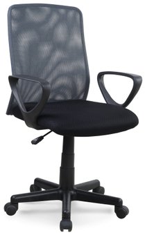 Крісло офісне Alex механізм піастри, пластик чорний / мембранна тканина чорний, сітка салатовий Halmar Польща