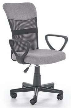 Крісло комп'ютерне Timmy механізм піастри, пластик чорний / тканина сірий, сітка чорний Halmar Польща