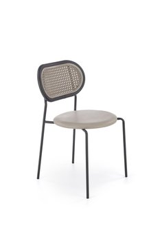 Металлический стул K524 эко кожа, синтетический ротанг серый Halmar Польша