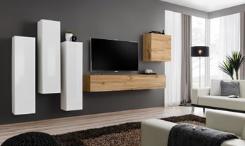 Комплект мебели в гостиную ASM Switch III WWT SW 3 Белый/Дуб Вотан из Польши