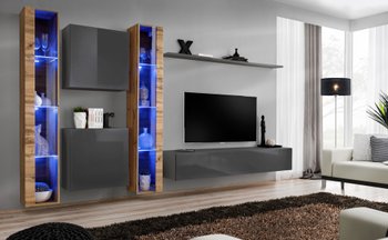 Комплект мебели в гостиную ASM Switch XVI WTG SW 16 Дуб Вотан/Графит из Польши