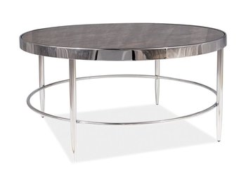 Стильний стіл SIGNAL AURORA Сріблястий стільницею на хромованих ніжках ПОЛЬЩА