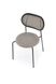 Металевий стілець K524 еко шкіра, синтетичний ротанг сірий Halmar Польща