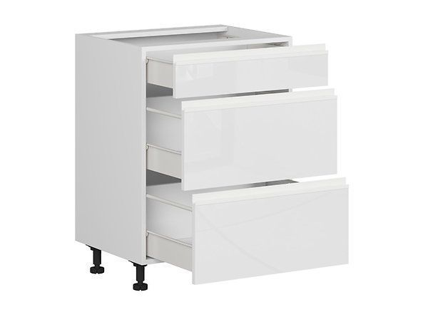 Нижняя кухонная тумба BRW Sole K10-FH_D3S_60/82_2SMB/SMB-BAL/BIP, белый глянцевый/альпийский белый, из Польши фото - artos.in.ua