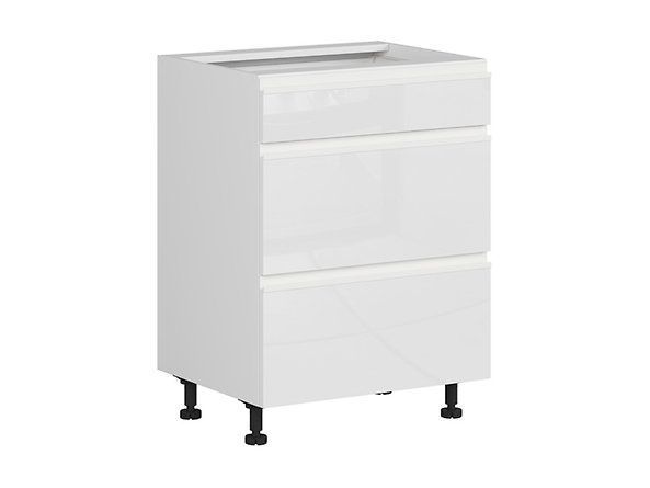 Нижняя кухонная тумба BRW Sole K10-FH_D3S_60/82_2SMB/SMB-BAL/BIP, белый глянцевый/альпийский белый, из Польши фото - artos.in.ua