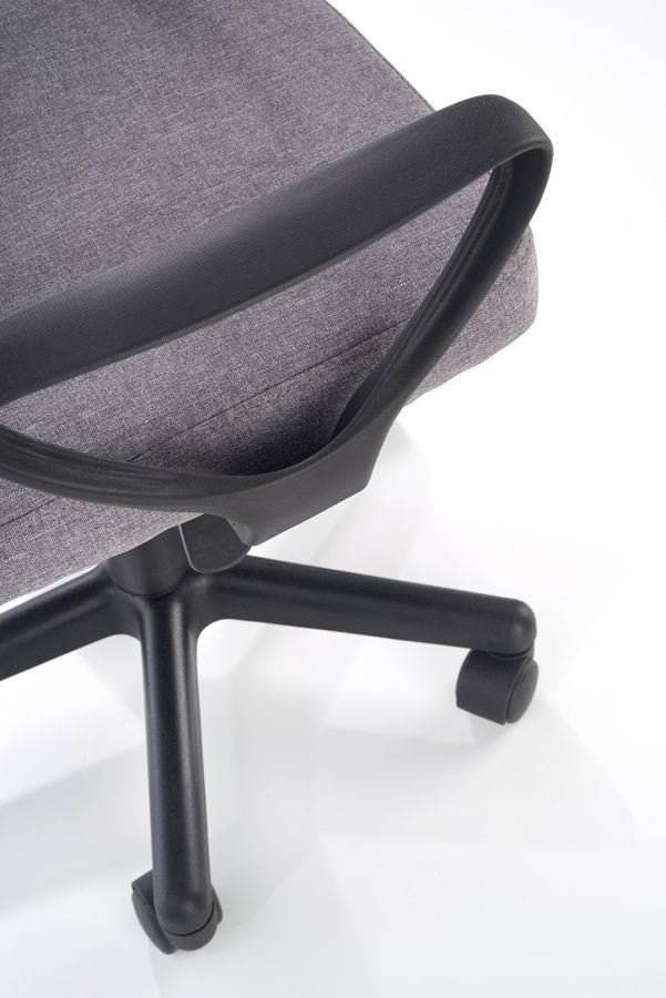 Кресло компьютерное Timmy механизм Пиастра, пластик черный/ткань серый, сетка черный Halmar Польша